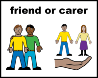 illustration of friend and carer