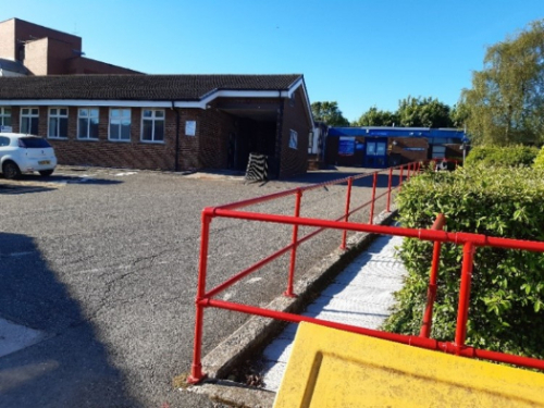 Walkway at Ormskirk Hospital