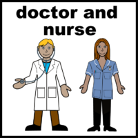 illustration of doctor and nurse