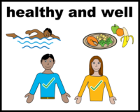 illustration representing staying healthy and well