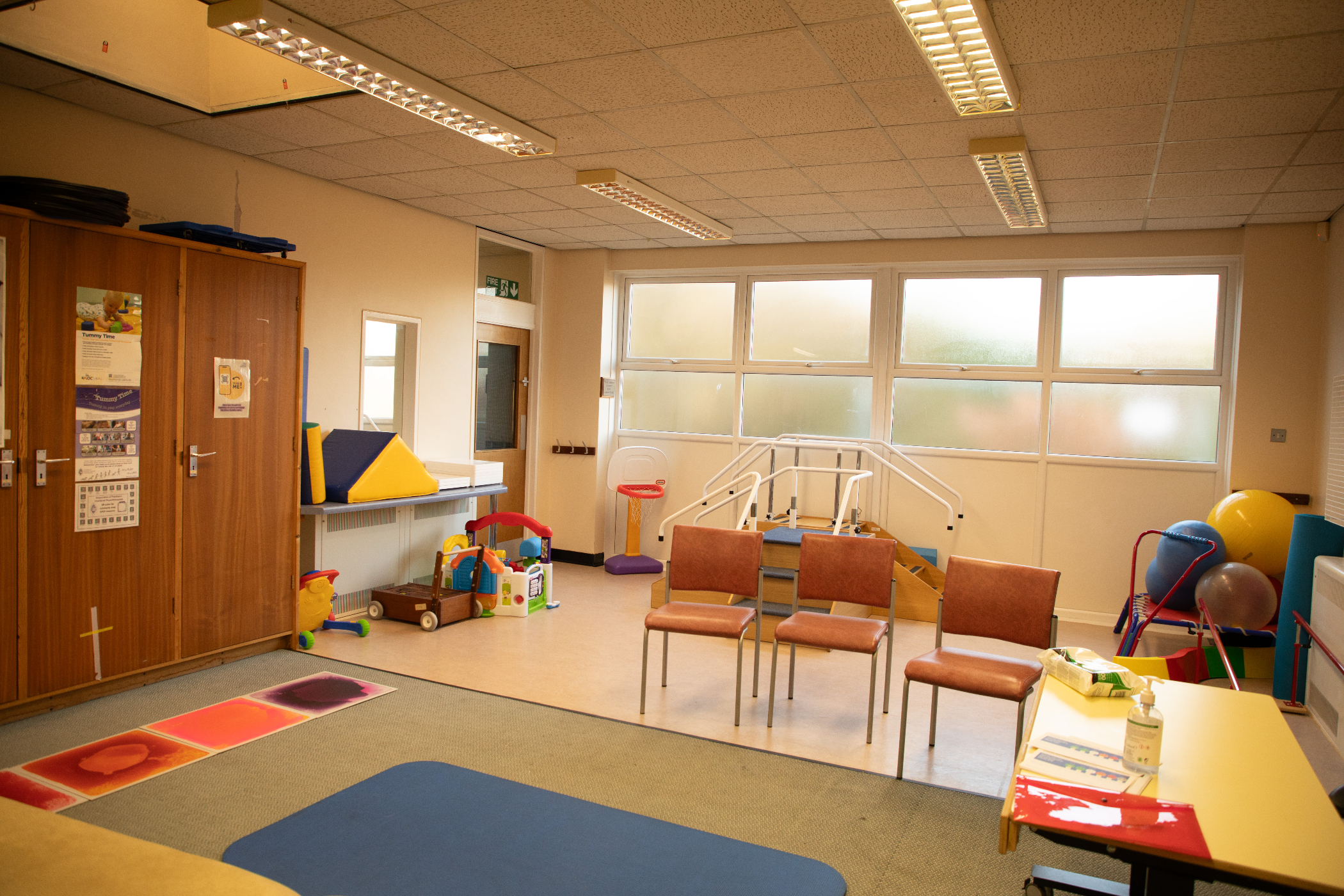 Clinic room at child development centre.