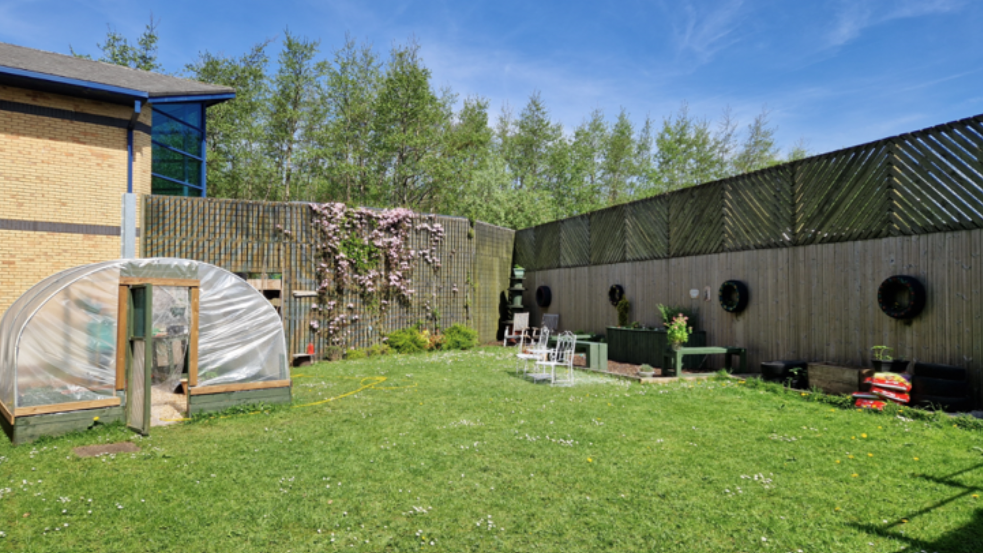 Polytunnel in the flourish garden