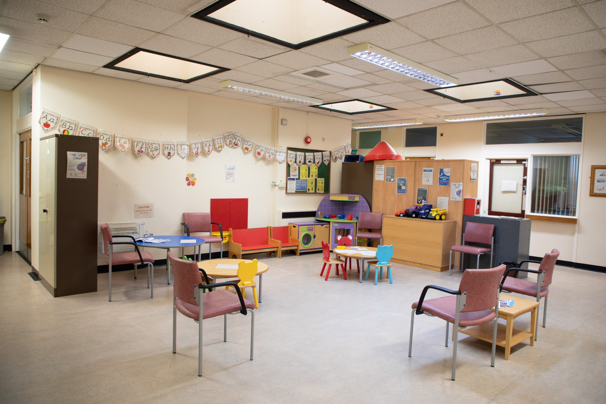 Waiting room at the child development centre, Ormskirk.