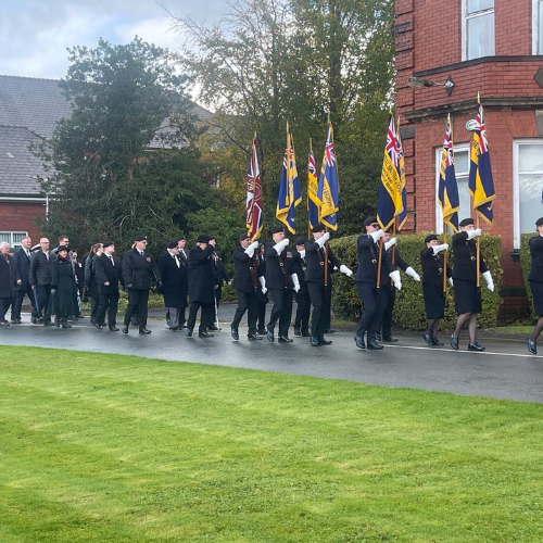 Remembrance march at Whalley
