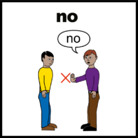 illustration of saying no