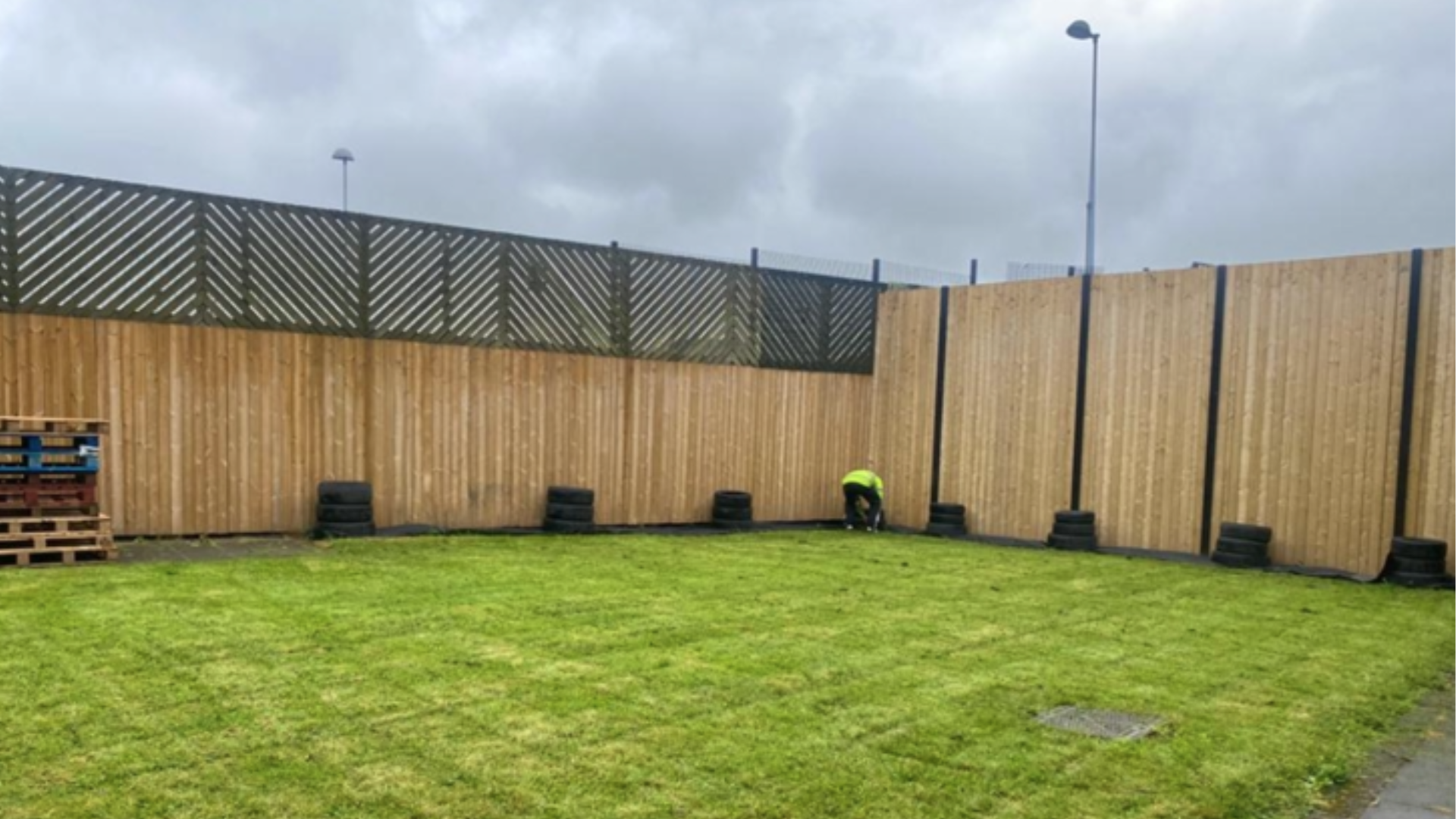 mowed lawn at flourish garden at Pendleview