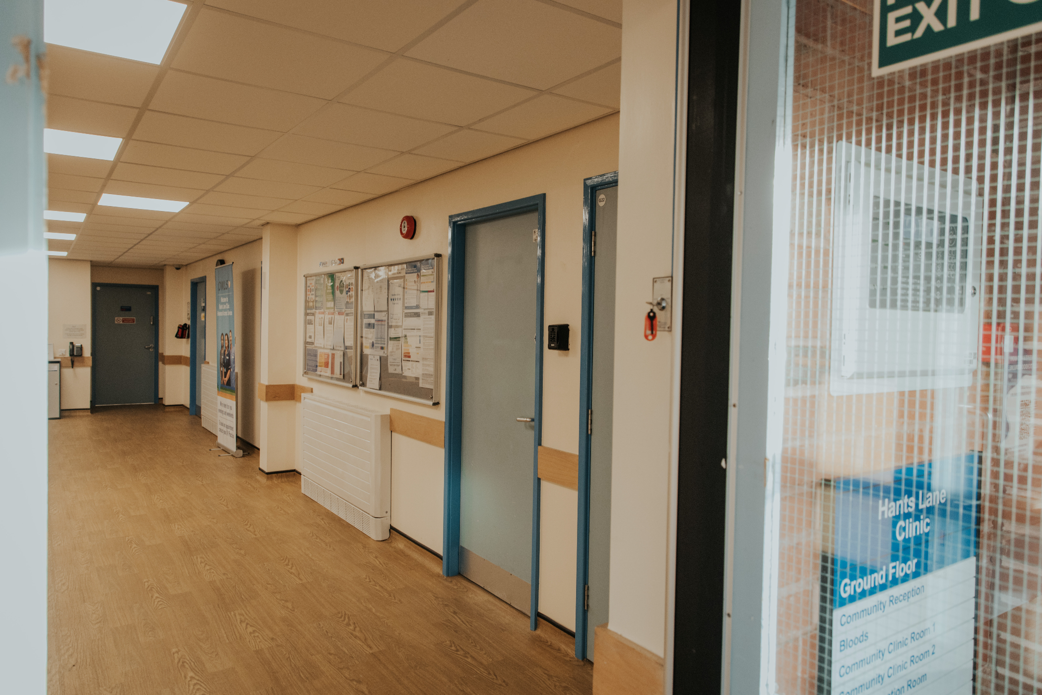 Hants Lane clinic entrance interior.