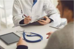 Doctor and service user