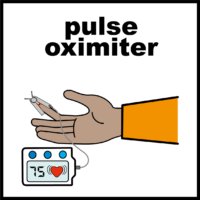 illustration of pulse oximiter on finger