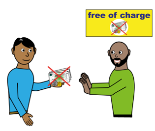 man refuses money
